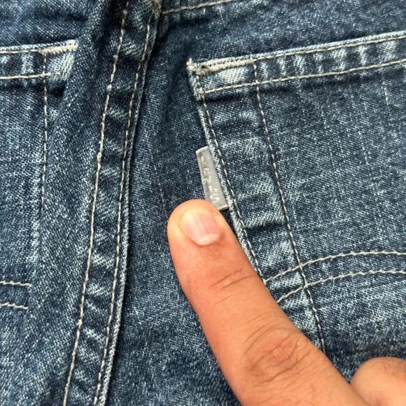 Vintage Levi's Silver Tab Baggy Fit Dark Wash Denim Jeans Size 10 Youth - Picture 3 of 9